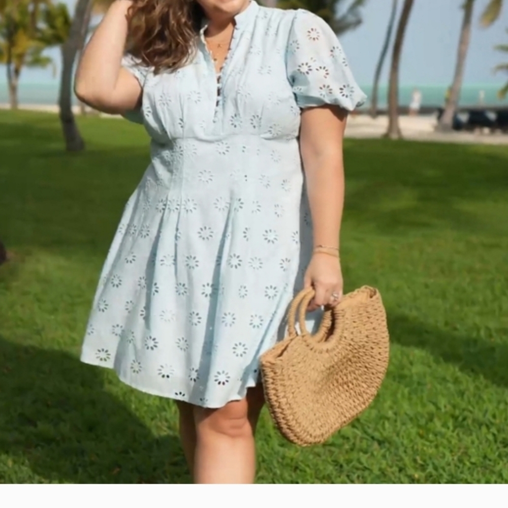 NWOT TORRID 18 Belle Isle Eyelet Mini Dress